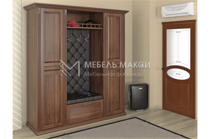 Прихожая из массива - ПР 001 модель№2 Ш-200см,В-240см,Г-50см