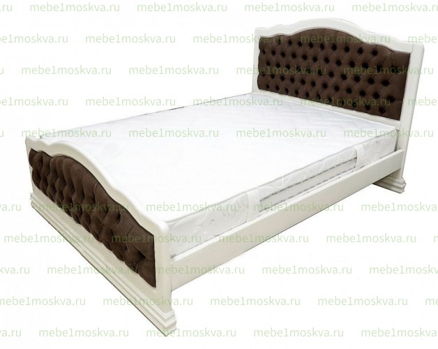 Кровать Таката с каретной стяжкой из массива дерева