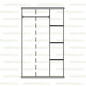 Шкаф Лион из массива дерева Ш-160см,В-200см,Г-60см