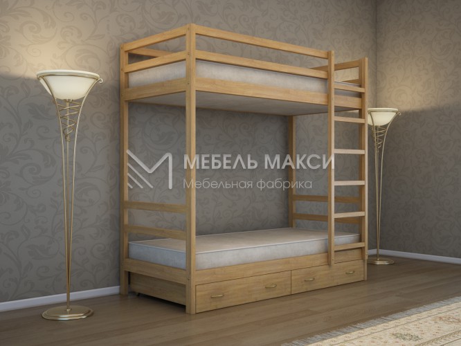 Кровать 2х ярусная Икея модель№2 из массива дерева