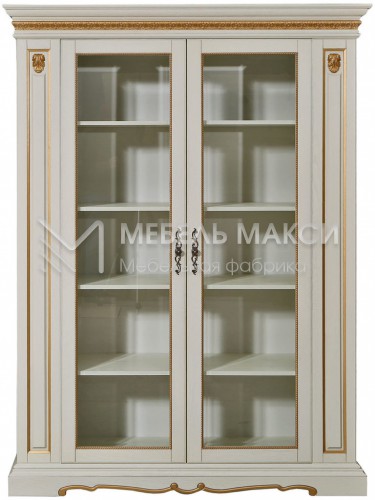 Книжный шкаф Милано - 002 из массива Ш-140см,В-200см,Г-45см