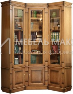 Книжный шкаф Верди угловой - 290 из массива Ш-142.5/142.5см, В-230см,Г-40см