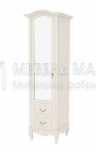 Шкаф Авиньон одностворчатый с зеркалом без резного элемента МДФ+Бук Ш-56см,В-230см,Г-63см