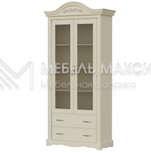 Шкаф Паола книжный с 2 ящиками из массива Ш-100см,В-220см,Г-45см