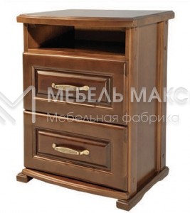 Тумба Омега №10 из массива березы, оттенок белая эмаль