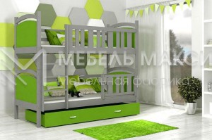 Кровать 2-х ярусная Дуо из массива дерева