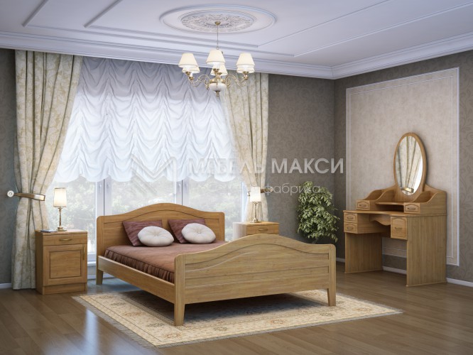Спальный гарнитур Сатэра из массива дерева