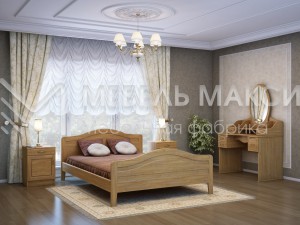 Спальный гарнитур Сатэра из массива дерева